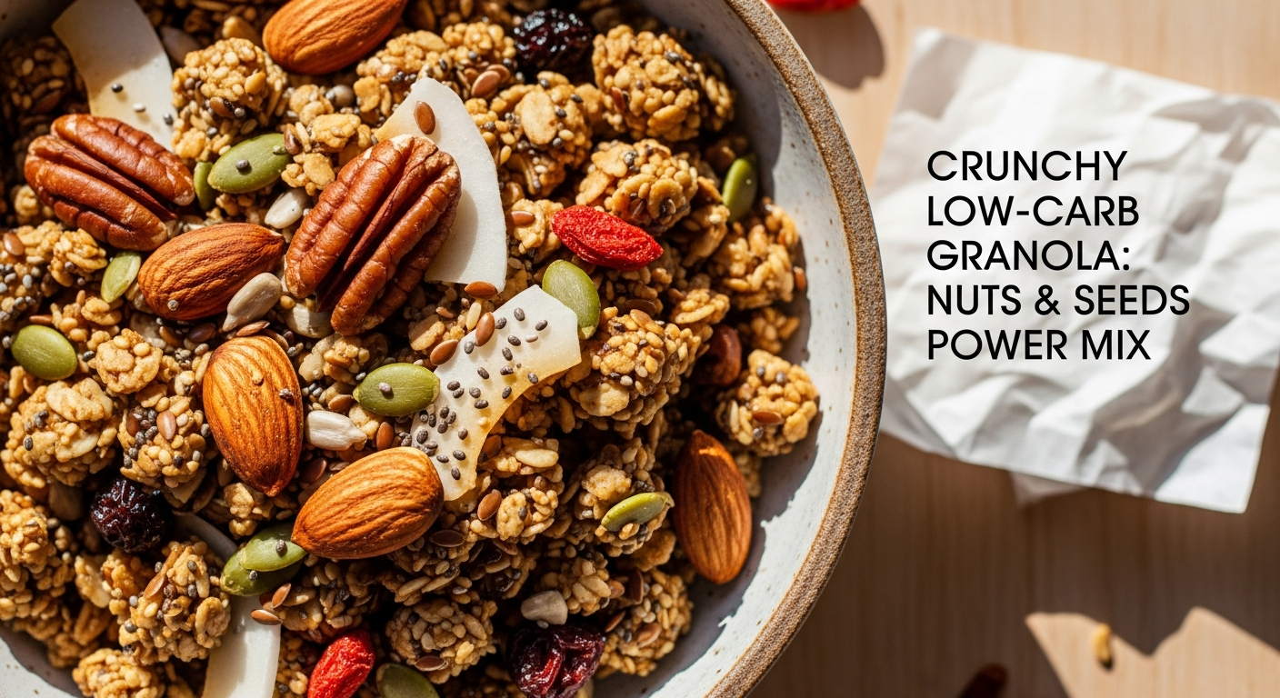 Crunchy Low-Carb Granola: Nuts & Seeds Power Mix
