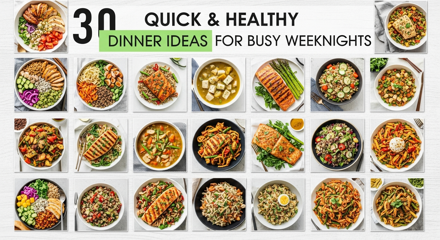30 Quick & Healthy Dinner Ideas for Busy Weeknights