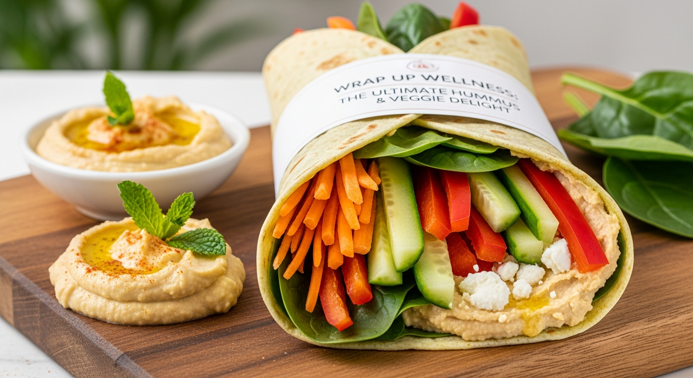 Wrap Up Wellness: The Ultimate Hummus & Veggie Delight