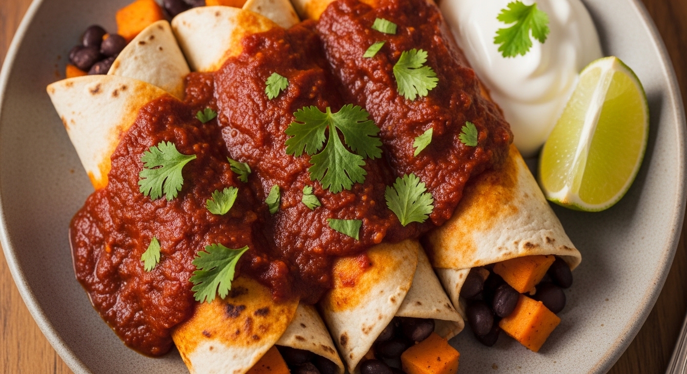 Hearty Sweet Potato Black Bean Enchiladas: A Flavorful Twist