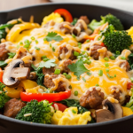 Colorful Keto Breakfast Skillet: Veggie-Packed Morning Fuel