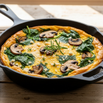 Keto Frittata Delight: Spinach & Mushroom Power Breakfast