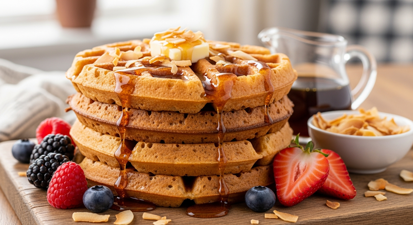 Crispy Coconut Flour Keto Waffles: Low-Carb Breakfast Bliss