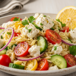 Bright and Tangy: Orzo Salad with Creamy Feta Delight
