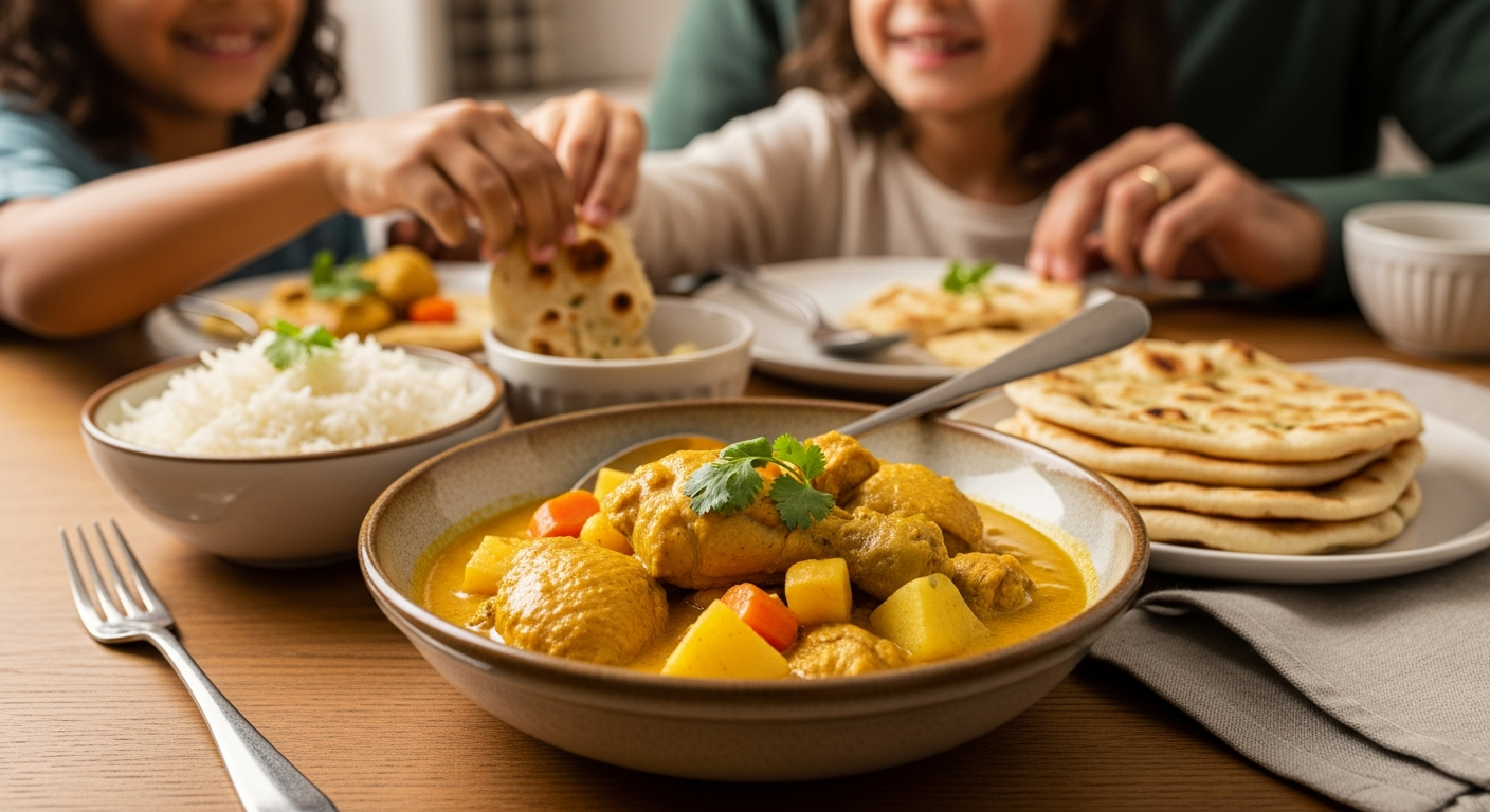 Wholesome Mild Chicken Curry: Perfect Family Comfort Meal
