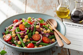 Triple Bean Delight: A Simple Salad. Triple Bean Salad