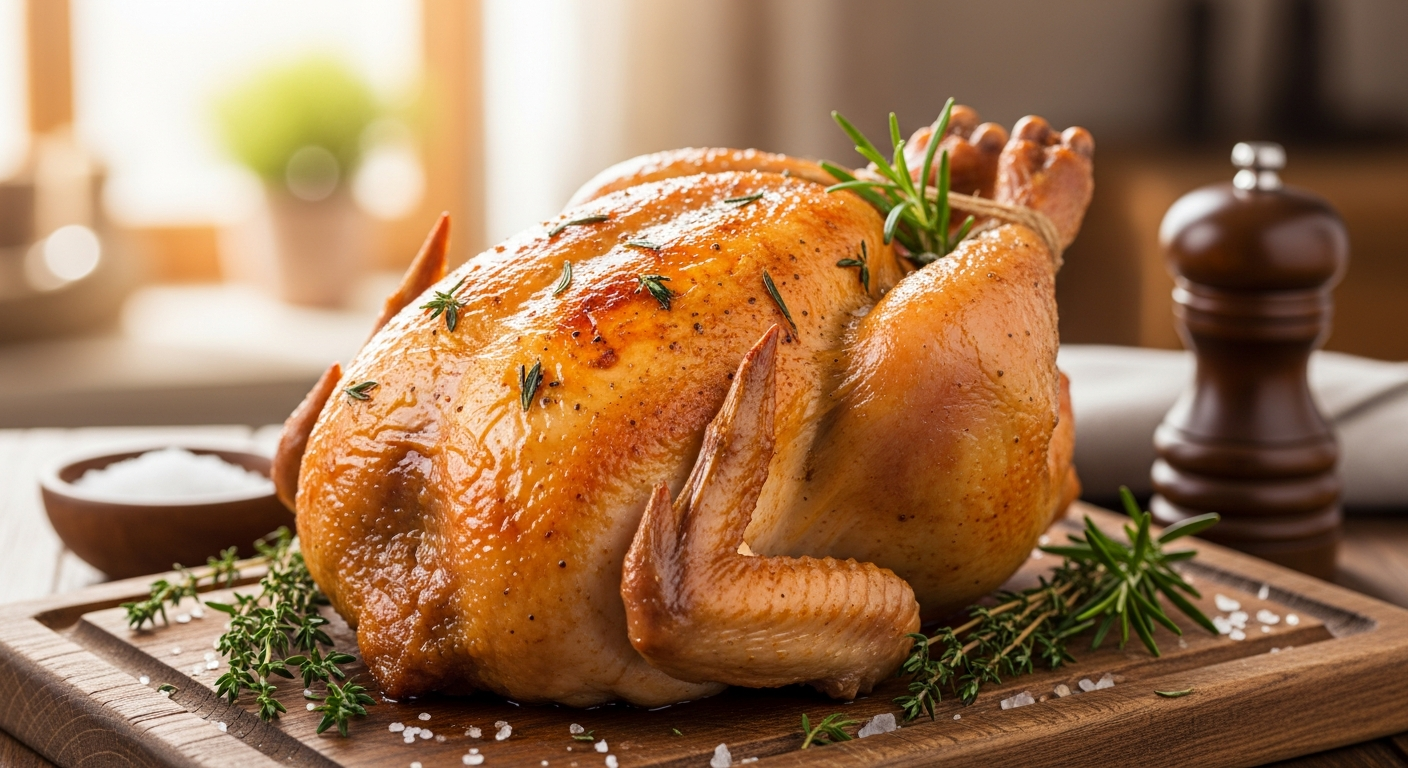 Perfectly Simple: A Foolproof Plain Roasted Chicken Recipe