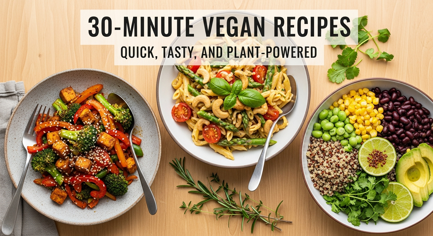 30-Minute Vegan Recipes: Quick, Tasty, and Plant-Powered