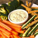 Crunchy Veggie Sticks Meet Creamy Ranch Dip Delight