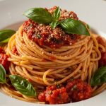 The Art of Spaghetti with Classic Marinara Sauce Delight