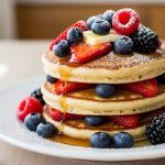 Fluffy Coconut Flour Pancakes with Fresh Berries Bliss