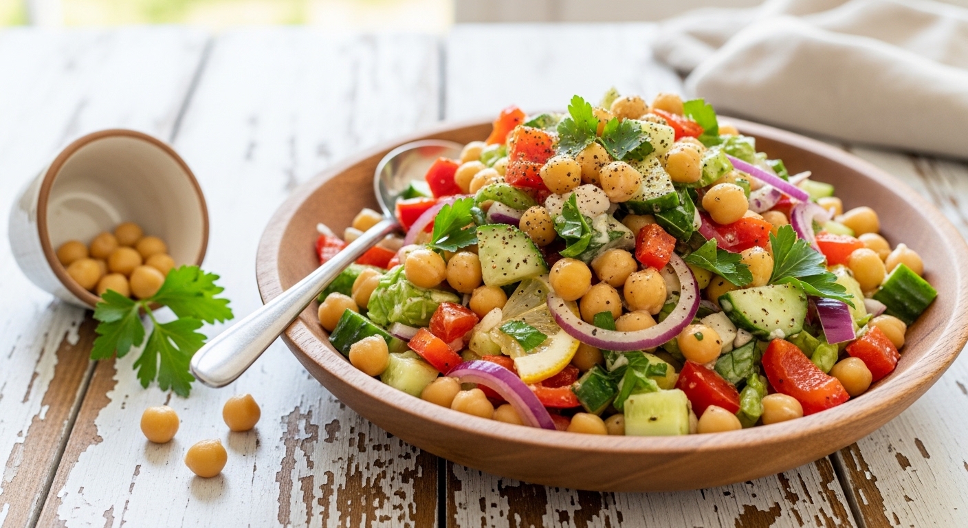 Chickpea Salad Magic: Nutritious, Fresh, and Flavorful Bites
