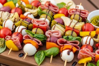 Colorful Antipasto Skewers: The Perfect Lunch Bite