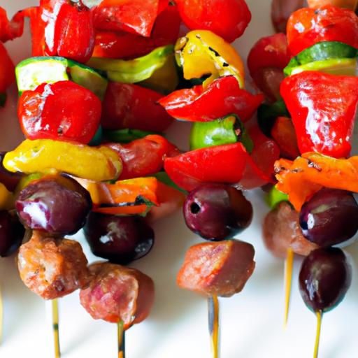 Colorful Antipasto Skewers: The Perfect lunch Bite