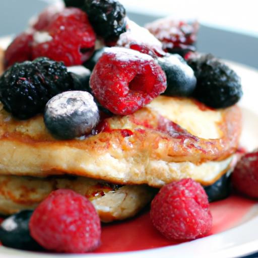Fluffy Coconut Flour Pancakes with Fresh Berries Bliss