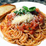 The Art of Spaghetti with Classic Marinara Sauce Delight